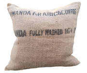 Repurposed Rwanda Coffeebean Bag Cushion Cover- Dystopian Essentials